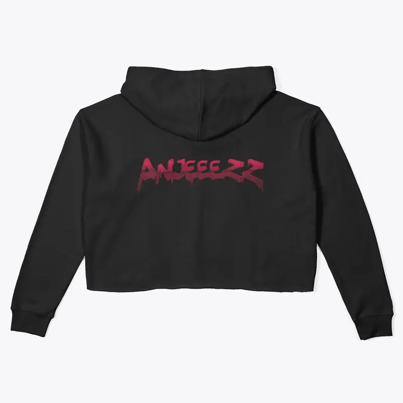 Double Logo Crop Hoodie